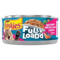 Purina Friskies Fully Load'd with Salmon, Wild Rice, Carrots & Spinach in Sauce Cat Food, 5.5 oz, 5.5 Ounce
