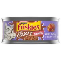 Purina Friskies Extra Gravy Chunky with Turkey in Savory Gravy Cat Food, 5.5 oz