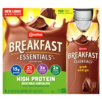 Carnation Breakfast Essentials Rich Milk Chocolate Nutritional Drink, 8 fl oz, 6 count, 48.02 Fluid ounce