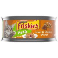 Purina Friskies Paté Liver & Chicken Dinner Cat Food, 5.5 oz