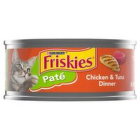 Purina Friskies Paté Chicken & Tuna Dinner Cat Food, 5.5 oz