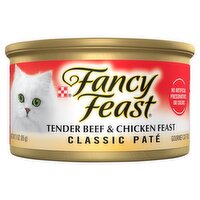 Purina Fancy Feast Tender Beef & Chicken Feast Classic Paté Gourmet Cat Food, 3 oz