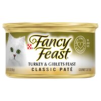 Purina Fancy Feast Turkey & Giblets Feast Classic Paté Gourmet Cat Food, 3 oz