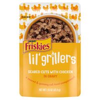 Purina Friskies Lil' Grillers Seared Cuts with Chicken in Gravy Cat Food, 1.55 oz