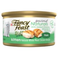 Fancy Feast Gourmet Naturals Kitten Natural White Meat Chicken Recipe Paté Gourmet Cat Food, 3 oz