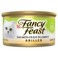 Purina Fancy Feast Grilled Salmon Feast in Gravy Gourmet Cat Food, 3 oz