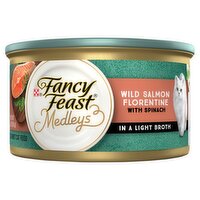 Purina Fancy Feast Medleys Wild Salmon Florentine with Spinach Gourmet Cat Food, 3 oz