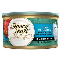 Purina Fancy Feast Medleys Tuna Primavera with Tomatoes, Carrots & Spinach Gourmet Cat Food, 3 oz