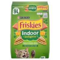 Purina Friskies Indoor Delights Flavors of Chicken, Salmon, Cheese & Garden Greens Cat Food, 16 lb