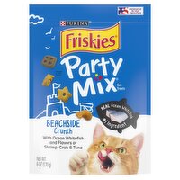 Purina Friskies Party Mix Beachside Crunch Cat Treats, 6 oz, 6 Ounce