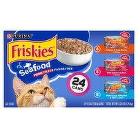 Purina Friskies Seafood Prime Filets Favorites Cat Food, 5.5 oz, 24 count