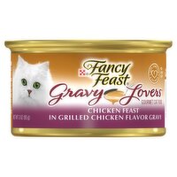 Purina Fancy Feast Gravy Lovers Chicken Feast in Grilled Chicken Flavor Gravy Gourmet Cat Food, 3 oz