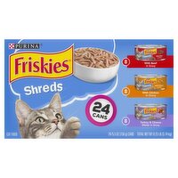 Purina Friskies Shreds Cat Food, 5.5 oz, 24 count