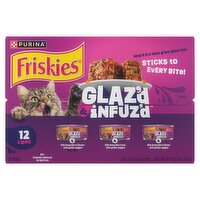 Purina Friskies Glaz'd and Infuz'd Wet Cat VP Chicken, Crab, Shrimp in Wet Cat Gravy - 12 ct. Cans, 4.12 Pound