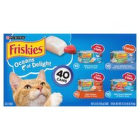 Purina Friskies Oceans of Delight Cat Food Variety Pack, 5.5 oz, 40 count