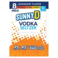 Sunny D Vodka Seltzer, 8 count 12 fl oz