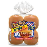 Ball Park Butter Hamburger Buns, 8 count, 1 lb