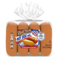 Ball Park Hot Dog Buns, 8 count, 14 oz