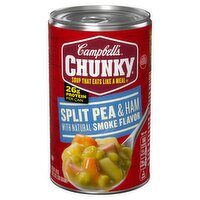 Campbell's Chunky Split Pea & Ham with Natural Smoke Flavor Soup, 19 oz, 19 Ounce