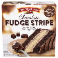 Pepperidge Farm Chocolate Fudge Stripe Layer Cake, 19.6 oz, 19.6 Ounce