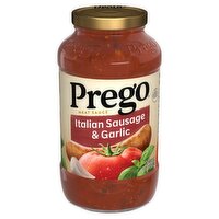 Prego Italian Sausage & Garlic Meat Sauce, 23.5 oz, 23.5 Ounce