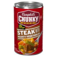 Campbell's Chunky Sirloin Steak with Hearty Vegetables Soup, 18.8 oz, 18.8 Ounce