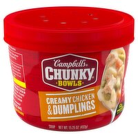 Campbell's Chunky Creamy Chicken & Dumplings Bowls Soup, 15.25 oz, 15.25 Ounce