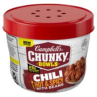 Campbell's Chunky Chili Hot & Spicy with Beans Bowls, 15.25 oz