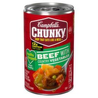 Campbell's Chunky Beef with Country Vegetables Soup, 18.8 oz, 18.8 Ounce