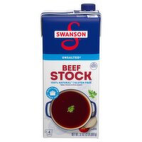 Swanson Unsalted Beef Stock, 32 oz, 32 Ounce