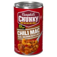 Campbell's Chunky Chili Mac Beans, Macaroni Pasta & Meat Soup, 18.8 oz, 18.8 Ounce