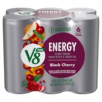 V8 Plus Black Cherry Energy Drink, 8 fl oz, 6 count