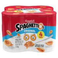 Campbell's SpaghettiOs Original Pasta in Tomato and Cheese Sauce, 15.8 oz, 4 count, 63.2 Ounce