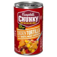 Campbell's Chunky Chicken Tortilla with White Meat Chicken Soup, 18.6 oz, 18.6 Ounce