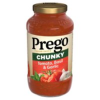 Prego Chunky Tomato, Basil & Garlic Italian Sauce, 23.75 oz, 23.75 Ounce