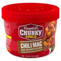 Campbell's Chunky Bowls Chili Mac Beans, Macaroni Pasta & Meat Soup, 15.25 oz