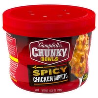 Campbell's Chunky Bowls Spicy Chicken Burrito Soup, 15.25 oz, 15.25 Ounce