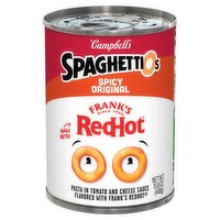 Campbell's SpaghettiOs Spicy Original Pasta in Tomato and Cheese Sauce, 15.8 oz, 15.8 Ounce