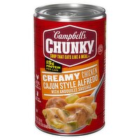 Campbell's Chunky Creamy Chicken Cajun Style Alfredo with Andouille Sausage Soup, 18.8 oz, 18.8 Ounce