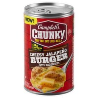 Campbell's Chunky Cheesy Jalapeño Burger with Bacon Bits Soup, 18.8 oz, 18.8 Ounce