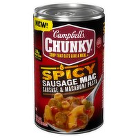 Campbell's Chunky Spicy Sausage Mac Sausage & Macaroni Pasta Soup, 18.8 oz