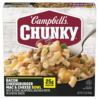 Campbell's Chunky Bacon Cheeseburger Mac & Cheese Bowl, 12 oz
