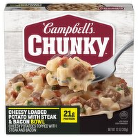 Campbell's Chunky Cheesy Loaded Potato with Steak & Bacon Bowl, 12 oz