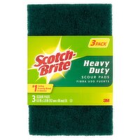 Scotch-Brite Heavy Duty Scour Pads, 3 count