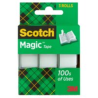 Scotch® Magic™ Tape, 3/4 in. x 300 in., 3 Dispensers/Pack