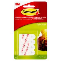 Command Brand Poster Hanging Strips, 12 count