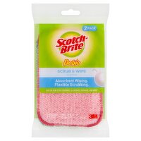 Scotch-Brite® Dobie™ Scrub & Wipe Cloth, 5.9 in. x 3.9 in., 2/Pack