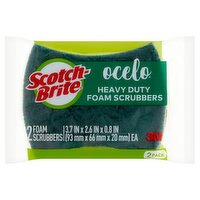 Scotch-Brite® ocelo™ Heavy Duty Foam Scrubber, 2/Pack, 2 Each