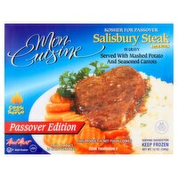 Meal Mart Mon Cuisine Salisbury Steak in Gravy Served with Mashed Potato and Seasoned Carrots, 12 oz