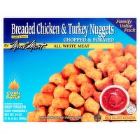 Meal Mart All White Meat Breaded Chicken & Turkey Nuggets Family Value Pack, 24 oz